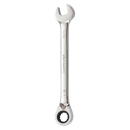 Westward Ratcheting Wrench, Combination, SAE, 1/2" 54PP37