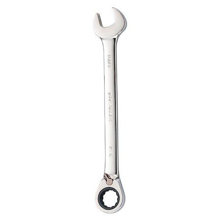 Westward Ratcheting Wrench, Combination, SAE, 3/4" 54PP41