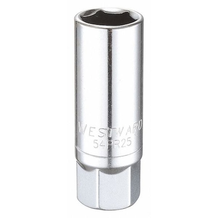 Westward WESTWARD 3/8 in Drive, Metric Socket, 6 Points, Spark Plug 16 mm, Steel 54PR25
