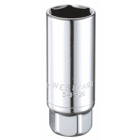 Westward WESTWARD 3/8 in Drive, Metric Socket, 6 Points, Spark Plug 21 mm, Steel 54PR26