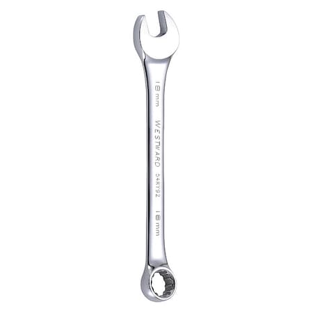 Westward Combination Wrench, 18mm, Metric, 12 pt. 54RY92