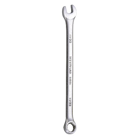 Westward Combination Wrench, 11/32", SAE, Satin 54RY94