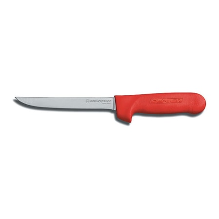 Dexter Russell Boning Knife, 6" L, SS Blade, Red 01563R