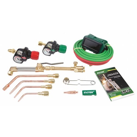 VICTOR Cutting Outfit, Journeyman EDGE 2.0 Series, Acetylene, Welds Up To 3 in 0384-2101