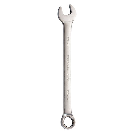 Westward Combination Wrench, 25mm, Metric, Satin 54RZ15