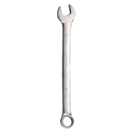 Westward Combination Wrench, 27mm, Metric, Satin 54RZ17