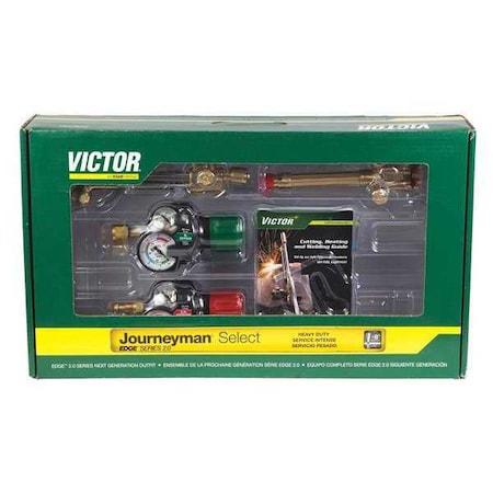 Victor Cutting Outfit, Journeyman Select EDGE 2.0 Series, Acetylene, Welds Up To 3 in CA2461+ 0384-2082