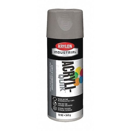 Krylon Industrial Spray Paint, Smoke Gray, Gloss, Solvent, 12 oz K01608A07