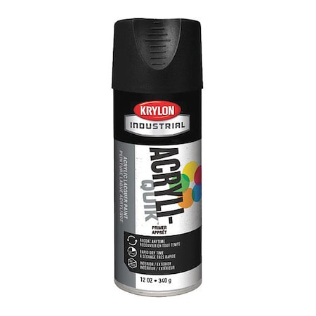 Krylon Industrial Spray Primer, Black, Flat Finish, 13 oz. K01316A07