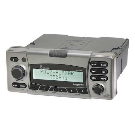 Poly-Planar Marine Stereo, Gray, 3 Inputs, 45 Watts MRD87i