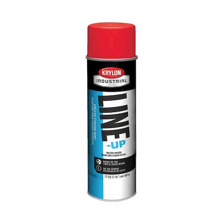 Krylon Industrial Athletic Field Striping Paint, 17 oz., Athletic Scarlet, Water -Based K00830808