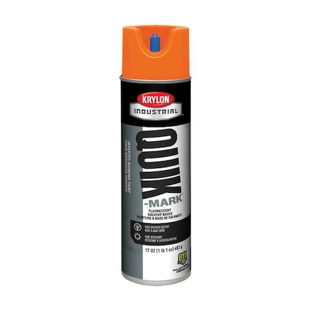 Krylon Industrial Inverted Marking Paint, 17 oz., Fluorescent Orange, Solvent -Based A03702007