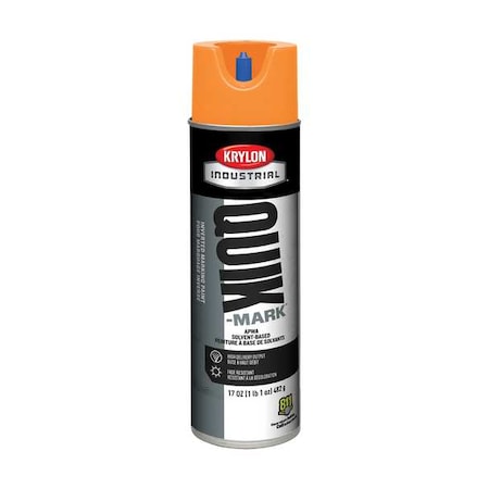 Krylon Industrial Inverted Marking Paint, 17 oz., Bright Orange, Solvent -Based A03731007