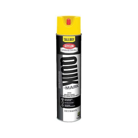 Krylon Industrial Inverted Marking Paint, 22 oz., High Visibility Yellow, Solvent -Based T03821007