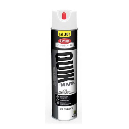 Krylon Industrial Inverted Marking Paint, 22 oz., Utility White, Solvent -Based T03900007