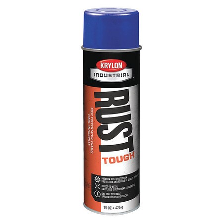 Krylon Industrial Rust Preventative Spray Paint, Blue, Gloss, 14 oz. K00249007