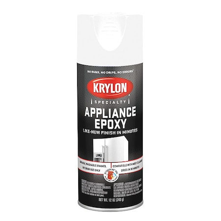 Krylon Appliance Epoxy, White, Gloss, Solvent, 12 oz K03201777