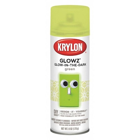 Krylon Spray Paint, Green, Gloss, Solvent, 6 oz K03150007