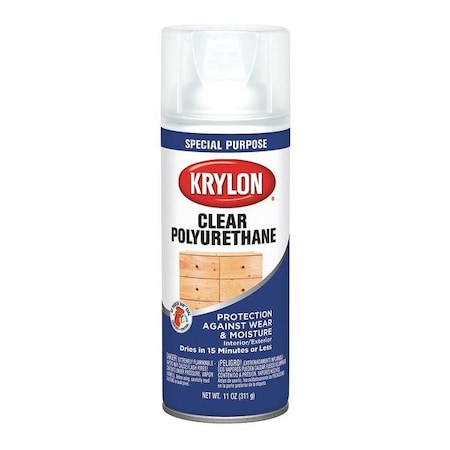 Krylon Industrial Spray Paint, Clear, Gloss, Solvent, 11 oz K07005777