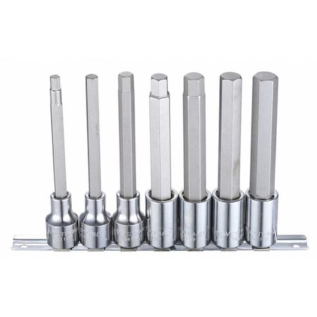 Westward 1/2" Drive Socket Bit Set, SAE, 7-Pieces 54TM84