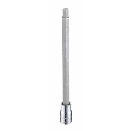 Westward 1/4 in Drive Hex Socket Bit Metric 5.5 mm Tip, 4 3/4 in L 54TM23