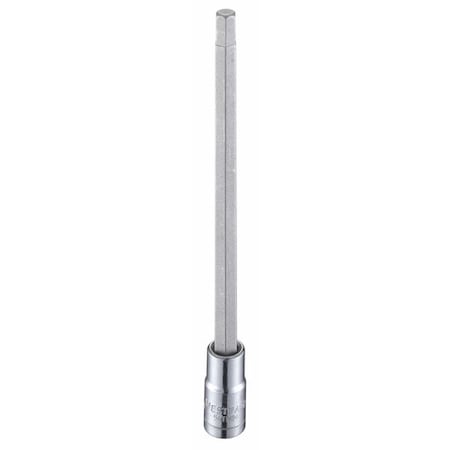 Westward 1/4 in Drive Hex Socket Bit Metric 6 mm Tip, 4 3/4 in L 54TM24