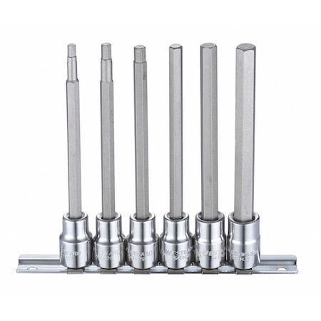 Westward 3/8" Drive Socket Bit Set, SAE, 6 pcs 54TM26