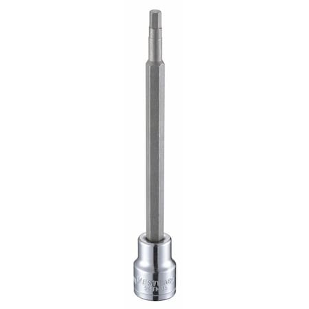 Westward 3/8 in Drive Hex Socket Bit Metric 4 mm Tip, 4 13/16 in L 54TM35
