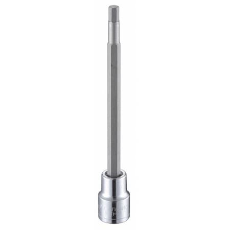 Westward 3/8 in Drive Hex Socket Bit Metric 5 mm Tip, 4 13/16 in L 54TM36