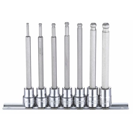 Westward 3/8" Drive Socket Bit Set, SAE, 7 pcs 54TM49
