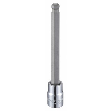 Westward 3/8 in Drive Ball Hex Socket Bit SAE 5/16 in Tip, 4 3/4 in L 54TM55