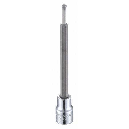 Westward 3/8 in Drive Ball Hex Socket Bit Metric 3 mm Tip, 4 13/16 in L 54TM67