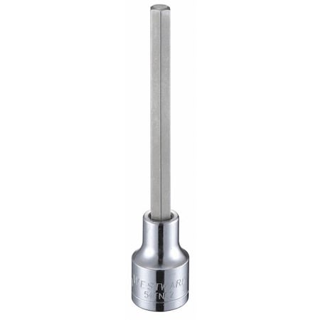 Westward 1/2 in Drive Hex Socket Bit Metric 8 mm Tip, 5 1/4 in L 54TN02