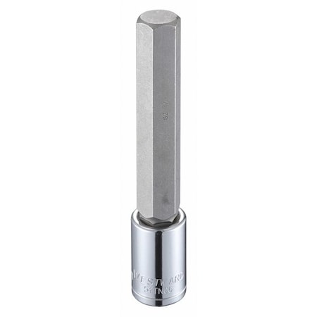 Westward 1/2 in Drive Hex Socket Bit Metric 17 mm Tip, 5 1/4 in L 54TN06