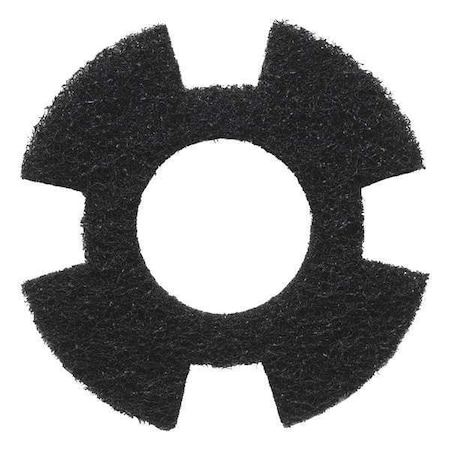 Tennant Stripping Pad, Blk, 9" Pad, Trapezoid, PK10 1234344