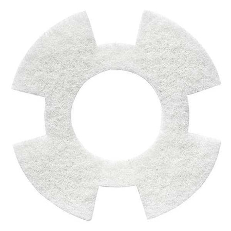 Tennant Cleaning Pad, White, 9" Pad, Trapezoid, PK10 1234347