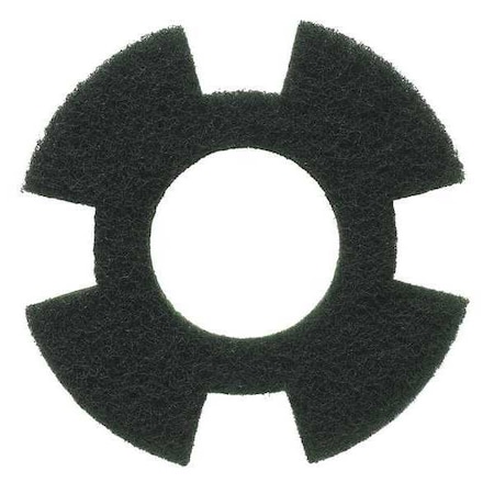 Tennant Cleaning Pad, Green, 9" Pad, Trapezoid, PK10 1234348