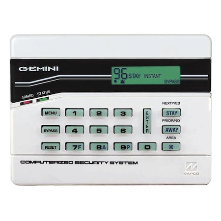 Napco Intrusion System Keypads, 5-7/8" W, LED GEM-K4