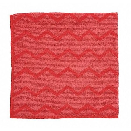 Rubbermaid Commercial Microfiber Cloth Wipe 16" x 16", Red FGQ62000RD00