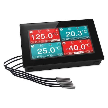 Lascar Temperature Data Logger, 4.70" W, 1.20" D EL-SGD 43-ATP