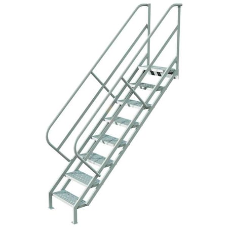 Tri-Arc 114 in Overall H, Stair Unit, Steel, 8 Steps, 450 lb Load Capacity WISS108246