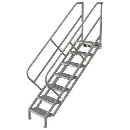 Tri-Arc 104 1/2 in Overall H, Stair Unit, Steel, 7 Steps, 450 lb Load Capacity WISS107242