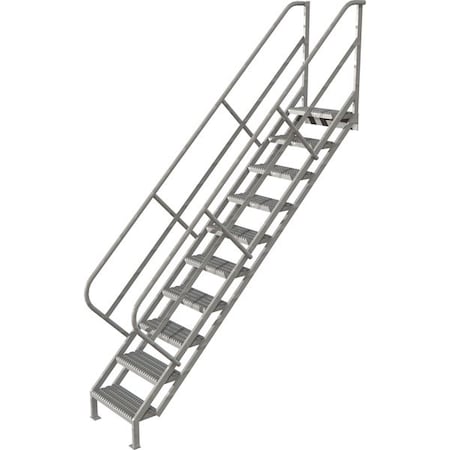 Tri-Arc 133 in Overall H, Stair Unit, Steel, 10 Steps, 450 lb Load Capacity WISS110242