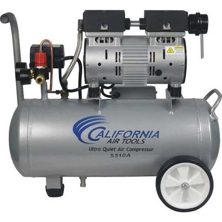 California Air Tools Ultra Quiet Oil-Free Air Compressor 5.5 gal 1-HP w/Al Tank 5510A