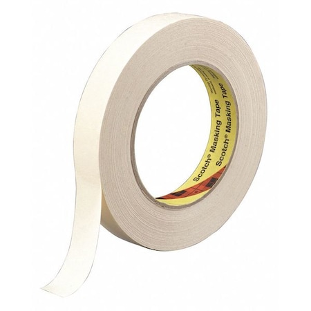 3M Painter's Tape, 18 mm W x 55 m L, 6.3 mil Thick, Tan, Rubber Adhesive, 48 PK 232