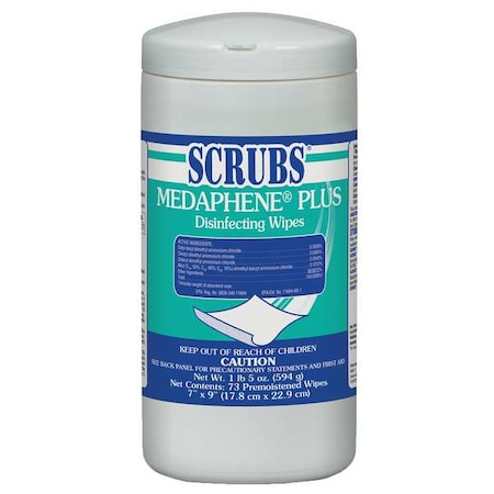 Scrubs Disinfecting Wipes, Canister, 65 Wipes, 6 PK 96365