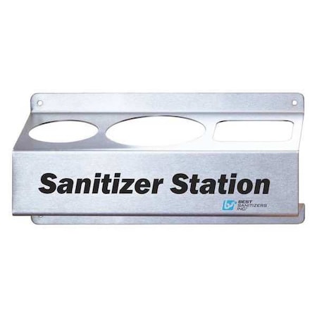 Best Sanitizers 6-13/32"H x 14-1/2"W x 6-13/64" D, Wall Bracket for Wipe Canister, Quart and Liter Bottle USP10257