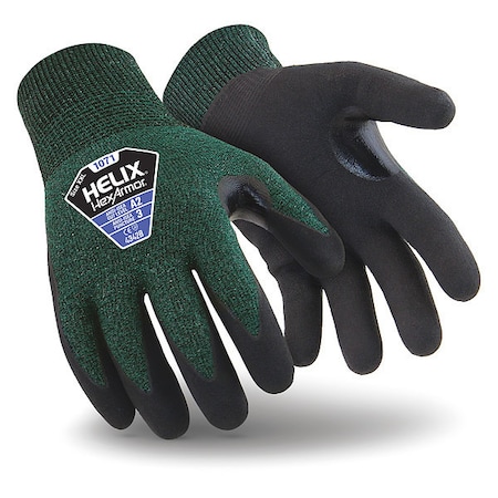 HEXARMOR Cut Resistant Coated Gloves, A2 Cut Level, Nitrile, M, 1 PR 1071-M (8)