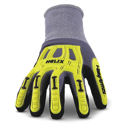 Hexarmor Hi-Vis Cut Resistant Coated Gloves, Cut Level A1 , Dipped , Nitrile , Sandy , XL 1 PR 1095-XL (10)