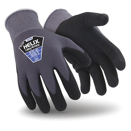 HEXARMOR Cut Resistant Coated Gloves, A1 Cut Level, Nitrile, XL, 1 PR 1070-XL (10)